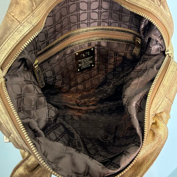 Rafe New York Quilted Metallic Good Distressed Leather Shoulder Bag - Picture 4 of 14